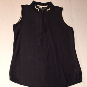 Jamie Sadock Textured Sleeveless Black Top | Size L